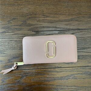 Marc Jacobs Blush Wallet with Gold Hardware